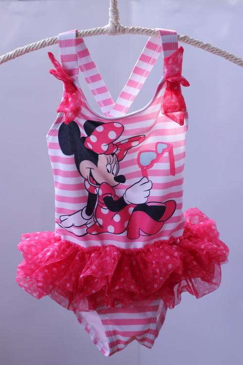 Minnie mouse kids swimwear costume with tutu skirt 3-4 years
