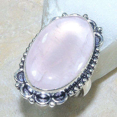 Tibet silver pink rose pearl vintage ring