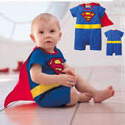 summer Superman baby romper 9-12 months