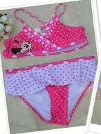 Girls Minnie mouse triangle bikini 4-5 years