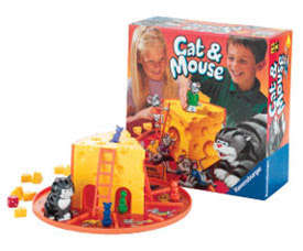 Kids game education cat and mouse play
