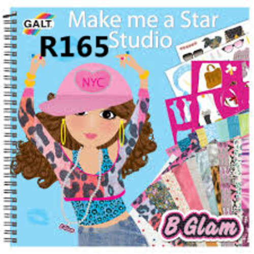 kids stationary art and craft girls galt make me a star fashion stencil colouring book