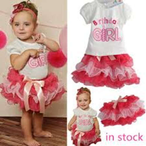 HAppy birthday princess girls fashion shirt and tutu skirt 1-2 years
