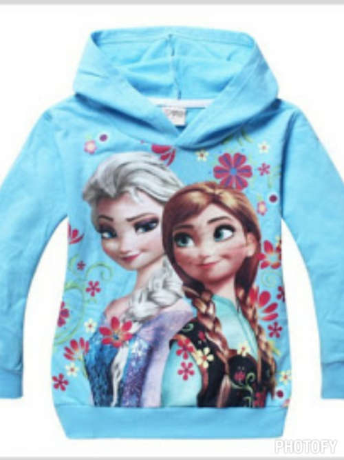 Frozen girls princess elsa anna winter long sleeve hoodie jacket 4-5 years