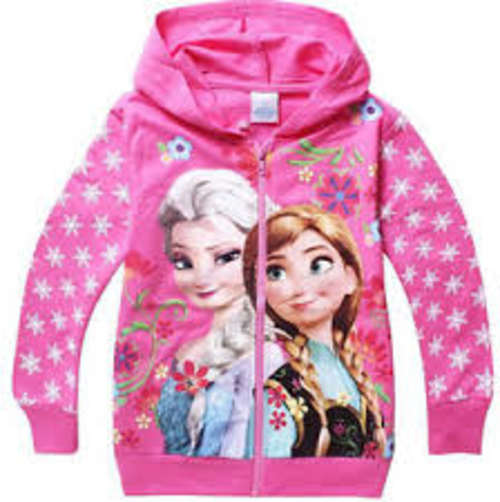 Frozen girls princess elsa anna winter long sleeve hoodie jacket zip 4-5 years