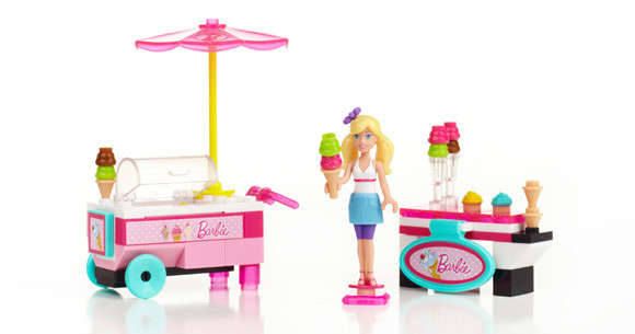 Barbie lego mega blocks ice cream set