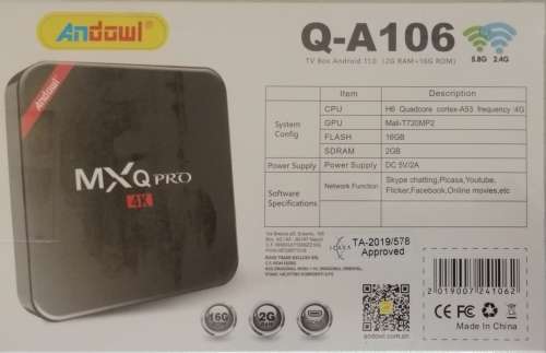 Turn Your TV into a SMART Tv. MXQ PRO Original Andowl Unit