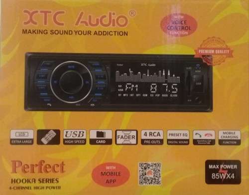 XTC Single Din High OUTPUT 85Wx4 PERFECT Range head unit with VOICE & MOBILE APP CONTROL