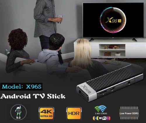 PLUG and PLAY X96S  Smart TV Stick 2GB Ram & 16GB Amlogic S905Y2 TVBox Dual Wifi BT 4.0
