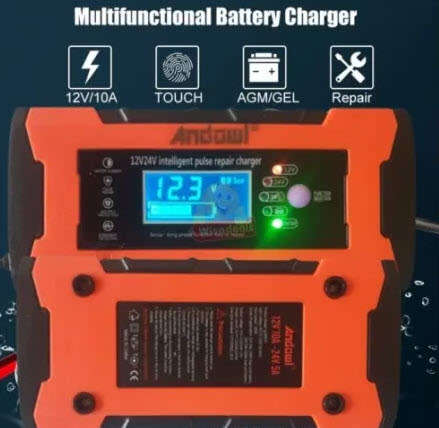 GEL & AGM 12V and 24V Auto Sense Intelligent Pulse Repair Battery Charger