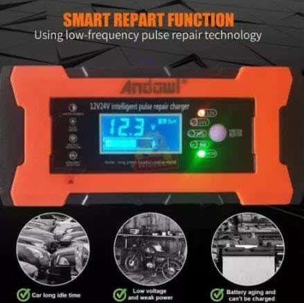 GEL & AGM 12V and 24V Auto Sense Intelligent Pulse Repair Battery Charger