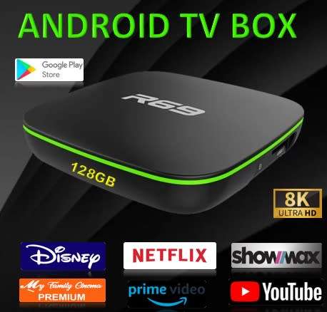64GB 8K R69 Android TV Box  ALL LOCAL Apps Compatible