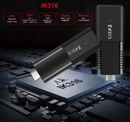 IPTV Quad Core R3 64GB & 4GB Ram  Android Tv Stick  Local apps Compatible