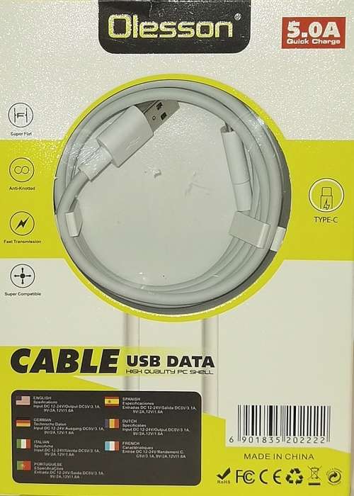 OLESSON CABLE USB DATA TO TYPE-C 100CM (1Meter)