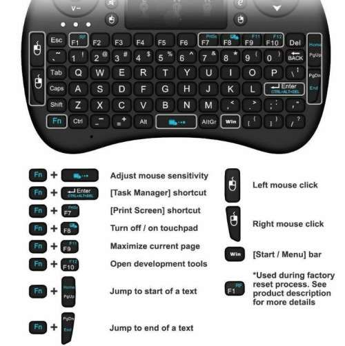 Mini Touchpad mouse with keyboard for Android Tv Box and Smart TV`s