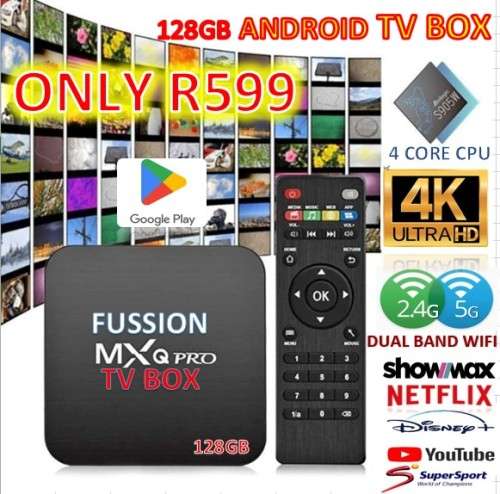 128GB TV BOX 5G WIFI Android Tv Box All Local apps compatible