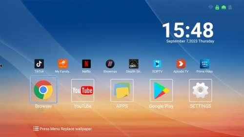 Load your own choice of wallpaper with Q96X Performance Tv Box 64GB Storage 4GB Ram PLUG & PLAY