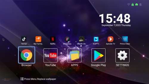 Load your own choice of wallpaper with Q96X Performance Tv Box 64GB Storage 4GB Ram PLUG & PLAY
