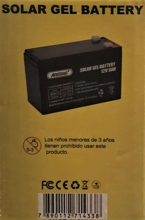 12V 8A Alarm Battery Gel Battery for Alarms, Gate, UPS, CCTV, Security Systems