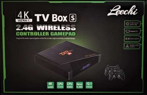 TX9 Tv BOX with GAME BOX Combo Dual Joystick Controller 64GB 9000+ with 3D games