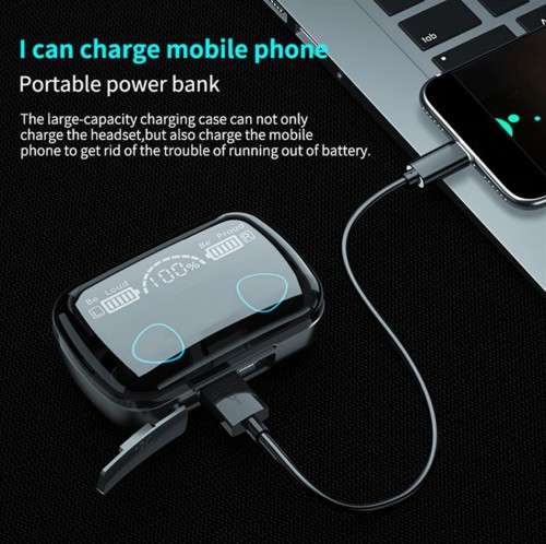M10 Wireless Bluetooth 5.1 In-ear Headphones Led Digital Display Earphones