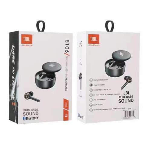 WHITE JBL S106 TWS true wireless bluetooth headset sports with microphone