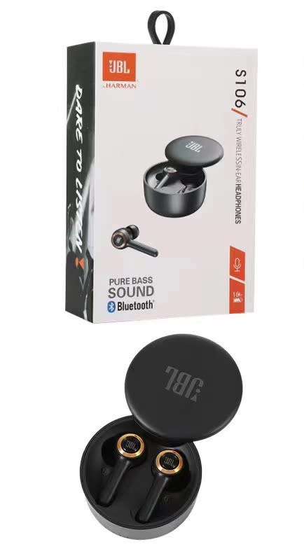 WHITE JBL S106 TWS true wireless bluetooth headset sports with microphone