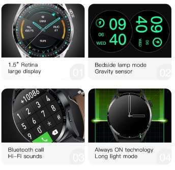 QU9 New ECG+PPG AMOLED Screen Smart Watch Bluetooth Calls Music Player Man Watch Sports Waterproof