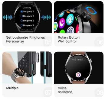QU9 New ECG+PPG AMOLED Screen Smart Watch Bluetooth Calls Music Player Man Watch Sports Waterproof