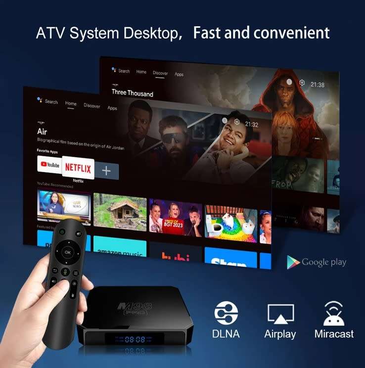 M98 PRO Android 11.1 Smart TV BOX 2gb 16gb 4KHDR, Bluetooth 5.0
