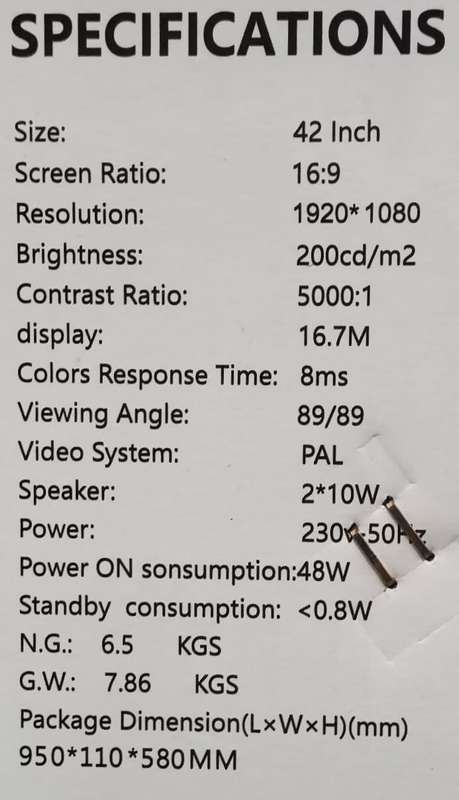 32 inch FUSSION pled32d01s 1080p HD SMART Television