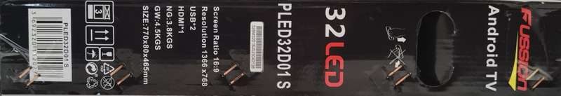 32 inch FUSSION pled32d01s 1080p HD SMART Television