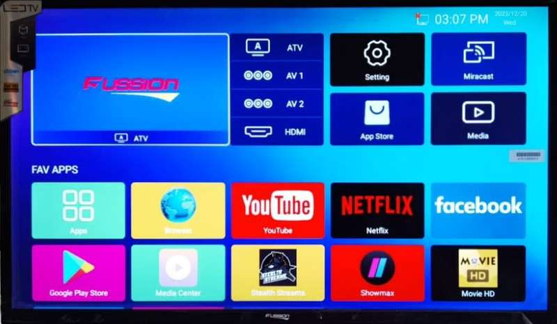 32 inch FUSSION pled32d01s 1080p HD SMART Television