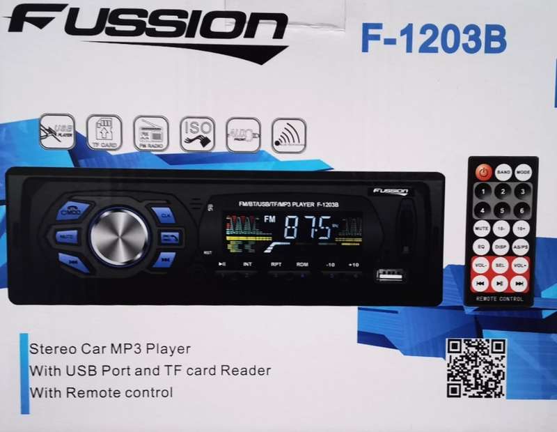 Fussion Single Din USB/SD/Bluetooth Car Radio F-1203B