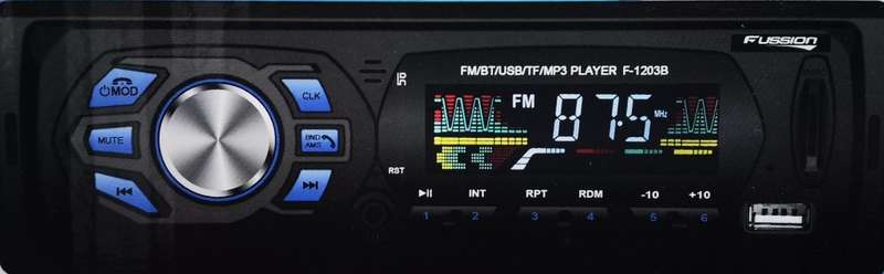 Fussion Single Din USB/SD/Bluetooth Car Radio F-1203B