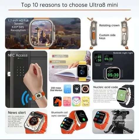 2023 Latest Y10 Ultra 4 Watch Straps Smartwatch Wireless Connection Call Heart Rate Blood Pressure