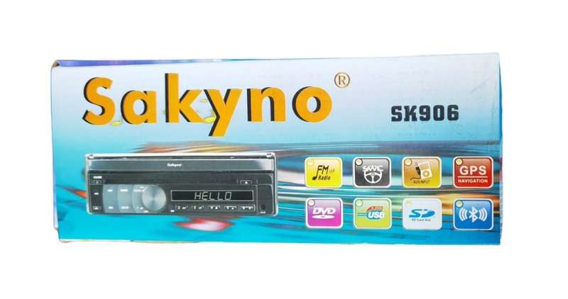 Sakyno Single Din 7` HD Touch Screen DVD, Navigation, Bluetooth, TV & Remote Detachable Face