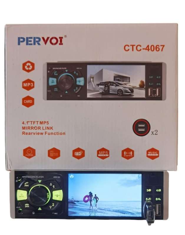 60W x 4 CTC-4067 Single Din 4.1 Inch Touch Screen with Android Mirror Link