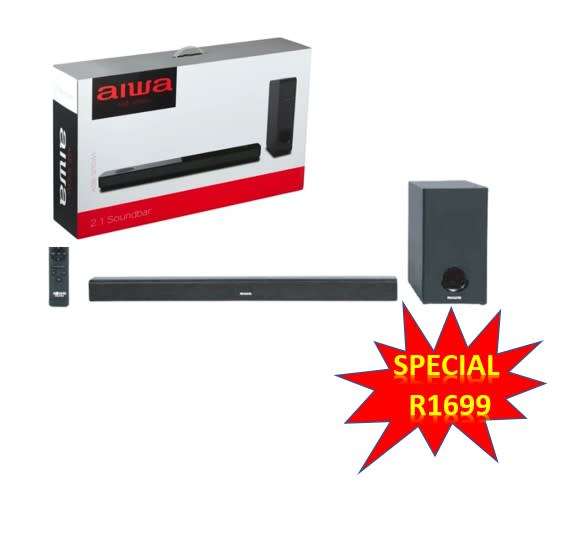 AIWA 60W RMS Sound Bar + Wireless Sub ASB-018WS