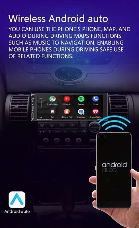6.9 inch built in Carplay Auto Car MP5 Radio video Multimedia player rotating screen 1din 1 Din