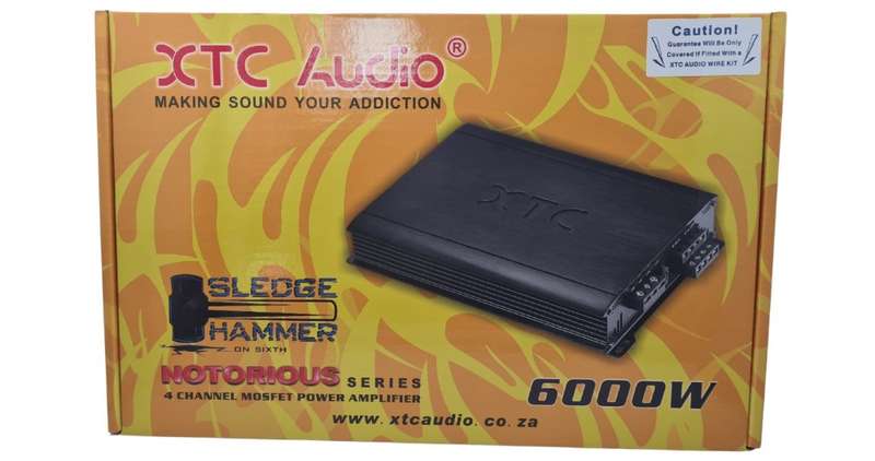 XTC Sledge Hammer 6000W 4 Channel Amplifier