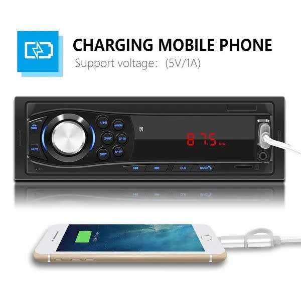 Fussion 1DIN car Radios Stereo Remote Control Digital Bluetooth Audio Music Stereo 12V Car Radio Mp3