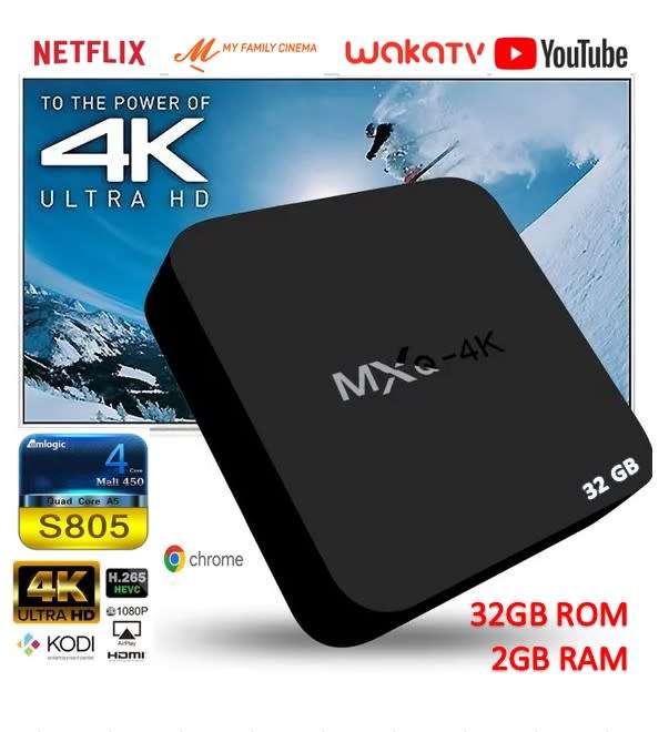 Android 11.1 MXQ-PRO Amlogic S805 Quad Core Media Player 4K Smart TV Box With 2.4G Wifi