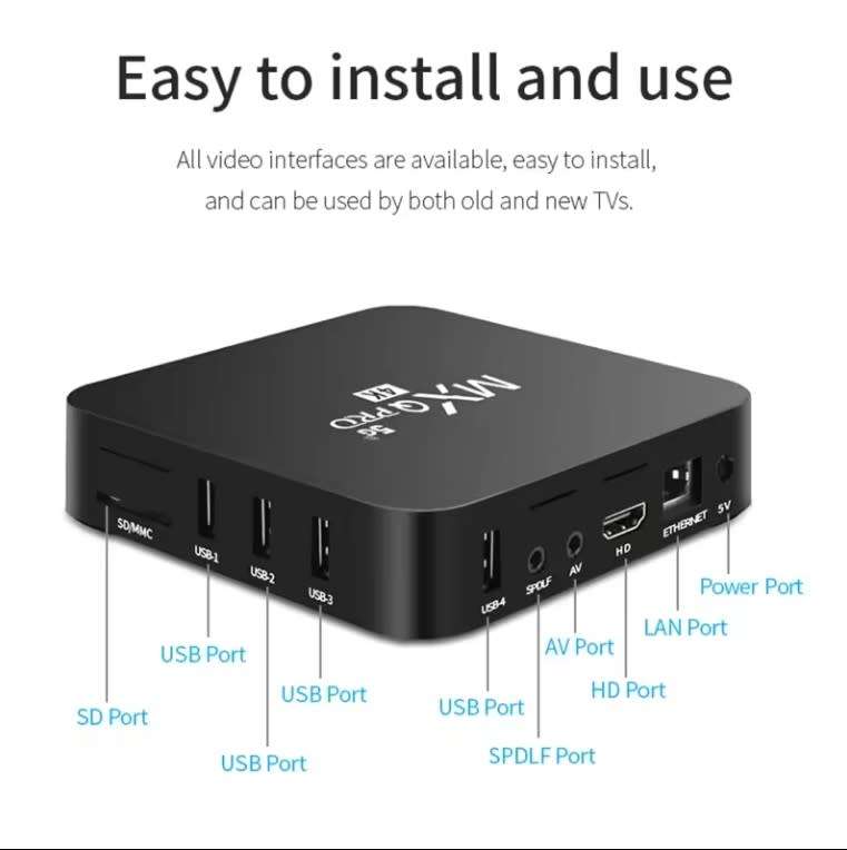 Android 11.1 MXQ-PRO Amlogic S805 Quad Core Media Player 4K Smart TV Box With 2.4G Wifi