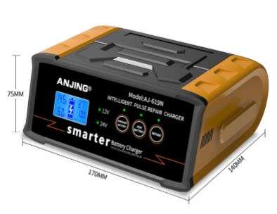 12V/24V 25A New The Andowl 500w Smart Car/Truck Battery Charger (Red Unit)