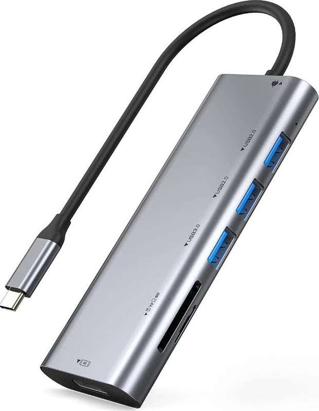 USB Type C to HDMI USB Hub 7-in-1 Docking Station USB 3.0 ports HDMI out Multiple device Competable