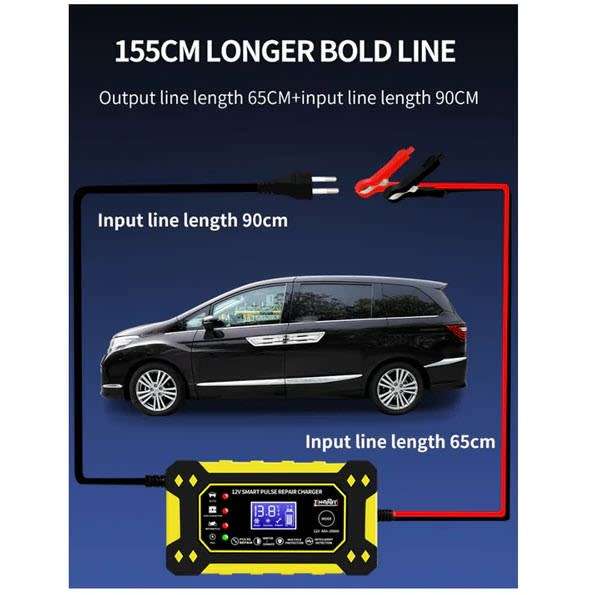12V Intelligent Pulse Charger With LCD Q-DP1520 Suitable all Battery types
