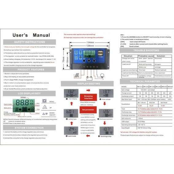 10amp Solar Charge Controller SC-PWM-10A