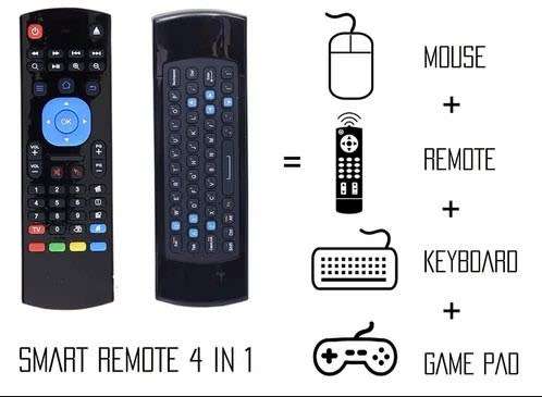 Wireless keyboard-remote control Air Mouse Dual Function Remote