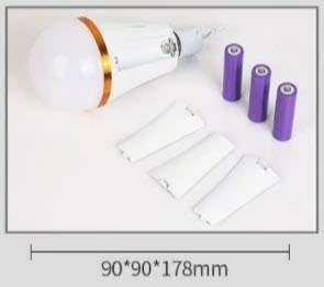 E27 20W Loadshedding Emergency LED Battery Bulb Light Dual battery